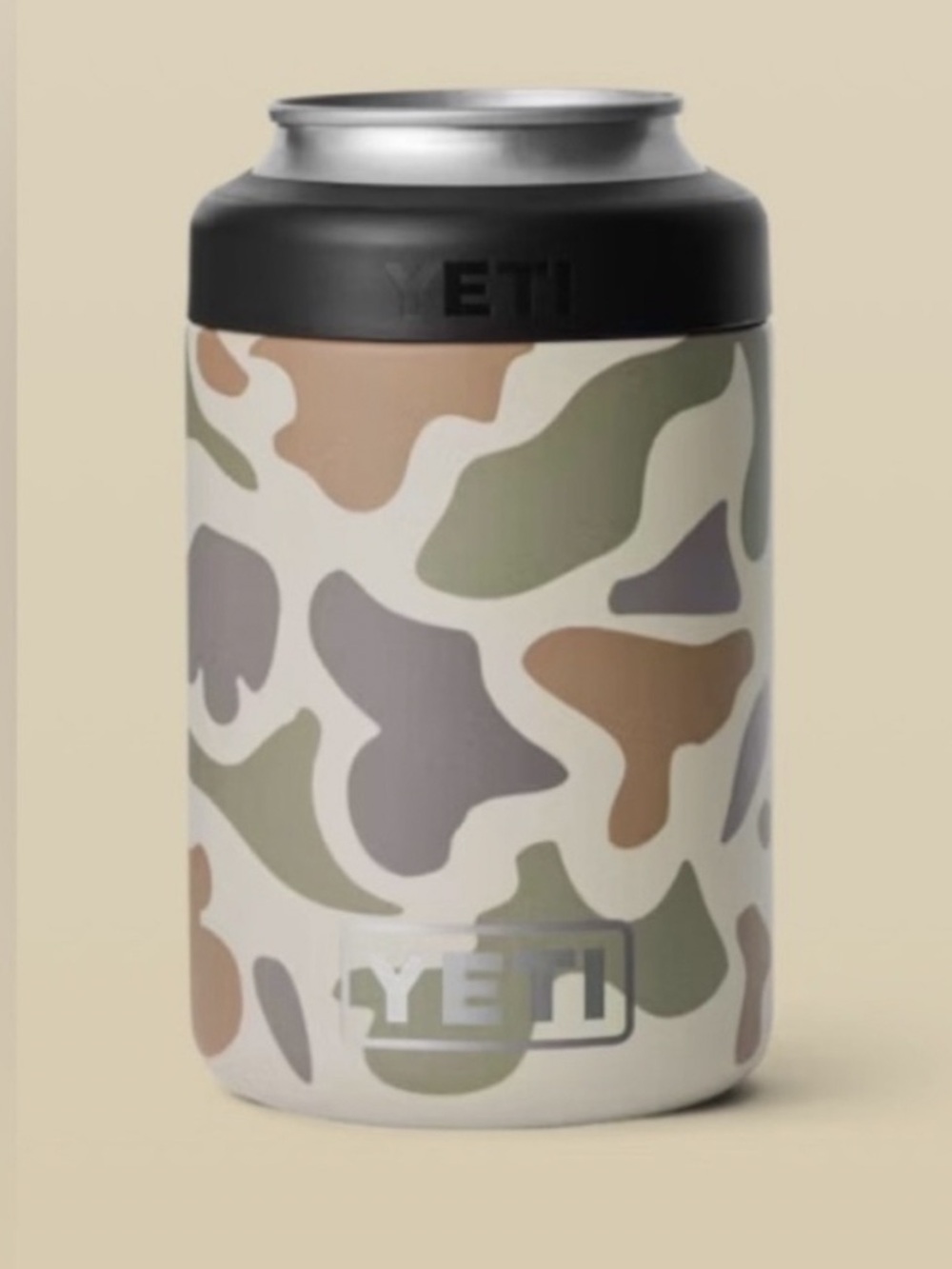 🤎camo yeti rambler colster•NWT•tan/green🤎